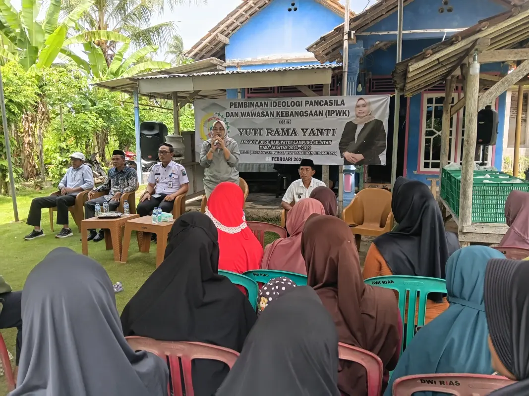 Laksanakan IPWK Di Desa Suak, Ketua Komisi III, Yuti Ajak Masyarakat Untuk Jadikan Pancasila Sebagai Pedoman Dalam Bersikap