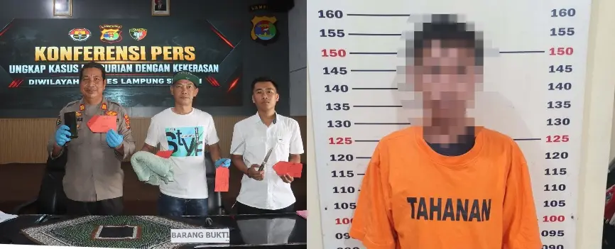Masuk Kamar Kos Bawa Golok, Lantas Merampas Uang Milik Korban di Kalianda di Tangkap Polisi